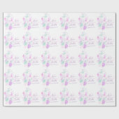 Matige confetti bloembladen, aangepaste bruiloft cadeaupapier (Vlak)