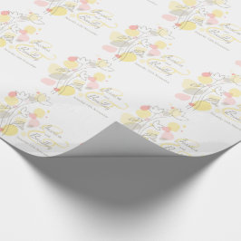 Matige confetti bloembladen, aangepaste bruiloft cadeaupapier