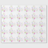 Matige confetti bloembladen, aangepaste bruiloft cadeaupapier (Vlak)