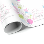 Matige confetti bloembladen, aangepaste bruiloft cadeaupapier (Rol Hoek)