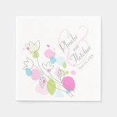 Matige confetti flower name date bruiloft luiers servet (Voorkant)