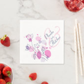 Matige confetti flower name date bruiloft luiers servetten (Insitu)