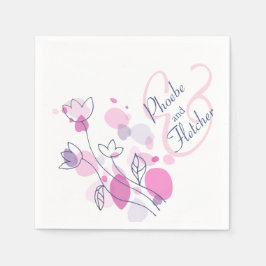 Matige confetti flower name date bruiloft luiers servetten