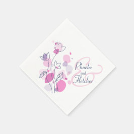 Matige confetti flower name date bruiloft luiers servetten