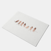 Matige en eenvoudige Faux koperen vogels | Deurmat (Schuin)