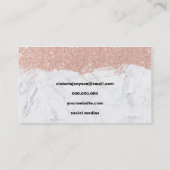 Matige faux glitter brushstrokes marmer Makeup Visitekaartje (Achterkant)