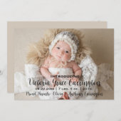 Matige Fotostatistieken Naam geboorte Aankondiging (Voorkant / Achterkant)