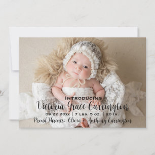 Matige Fotostatistieken Naam geboorte Aankondiging