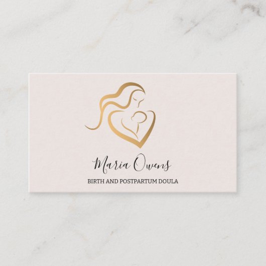 Matige geboorte Postpartum Doula Verloskundige Bor Visitekaartje (Voorkant)