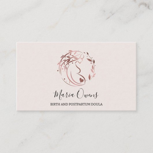 Matige geboorte Postpartum Doula Verloskundige Bor Visitekaartje (Voorkant)