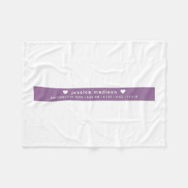 Matige geboorte Stats Foto Collage Fleece Deken