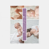 Matige geboorte Stats Foto Collage Fleece Deken (Voorkant)