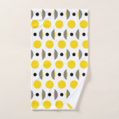 Matige Gele Grijze Cirkel Dot Bad Handdoek (Handdoek)