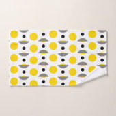 Matige Gele Grijze Cirkel Dot Bad Handdoek (Handdoek)
