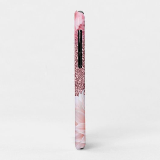 Matige glans Roze Initiaal en naam Glitter Case-Mate iPhone Case (Achterkant/links)