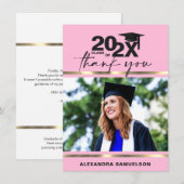 Matige gradatie Cap Jaar Gold Pink Rose | FOTO Bedankkaart (Voorkant / Achterkant)