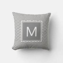 Matige grijze en witte Chevrons met monogram