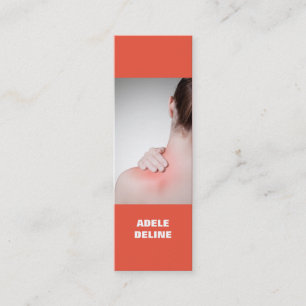 Matige kleurrijke vrouwen achter massageapist mini visitekaartje