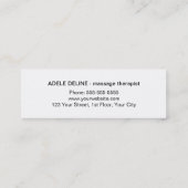 Matige kleurrijke vrouwen achter massageapist mini visitekaartje (Achterkant)