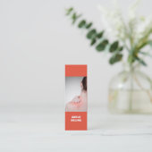 Matige kleurrijke vrouwen achter massageapist mini visitekaartje (Staand voorkant)