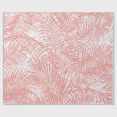Matige koraalroze neuspalmboom cadeaupapier (Vlak)