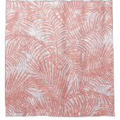 Matige koraalroze neuspalmboom douchegordijn (Voorkant)