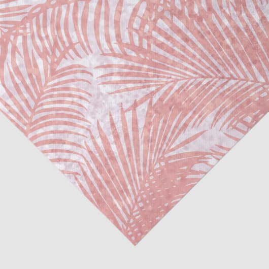 Matige koraalroze neuspalmboom tissuepapier (Detail)