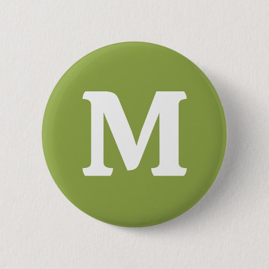 Matige limoengroene effen kleur ronde button 5,7 cm (Voorkant)