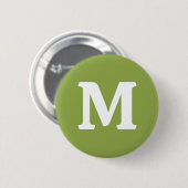 Matige limoengroene effen kleur ronde button 5,7 cm (Voorkant /achterkant)