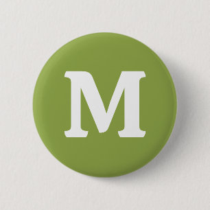 Matige limoengroene effen kleur ronde button 5,7 cm