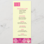 Matige Lines Wedding Menu fuschia (Voorkant)