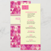 Matige Lines Wedding Menu fuschia (Voorkant / Achterkant)