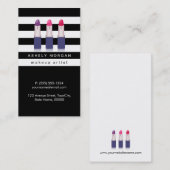 Matige Makeup-sticks - Latijnse zwarte strepen Visitekaartje (Voorkant / Achterkant)