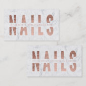 Matige nagels snijden roos gouden tipografische ma visitekaartje (Voorkant / Achterkant)