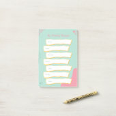 Matige pasteelkleuren weekblad post-it® notes (Op bureau)