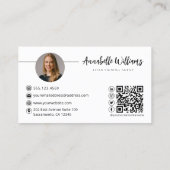 Matige QR-code voor Noteerbare foto's Visitekaartje (Achterkant)