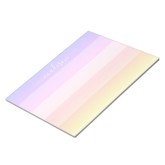 Matige regenboogstrips notitieblok (Schuin)