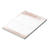 Matige roze goudWaterverf weekblad Notitieblok (Linkerzijde)