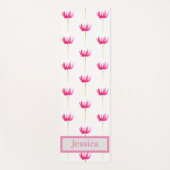 Matige roze tulpen florale naam monogram yoga mat (Voorkant)