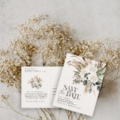 Matige rustige pampas eucalyptus botanische elegan aankondigingskaart