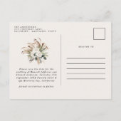 Matige rustige pampas eucalyptus botanische elegan aankondigingskaart (Achterkant)