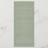 Matige rustige pampas eucalyptus botanische elegan menu (Achterkant)