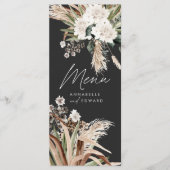 Matige rustige pampas eucalyptus botanische elegan menu (Voorkant)