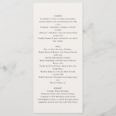 Matige rustige pampas eucalyptus botanische elegan menu (Achterkant)
