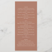 Matige rustige pampas eucalyptus botanische elegan menu (Achterkant)