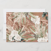 Matige rustige pampas eucalyptus botanische elegan save the date (Achterkant)