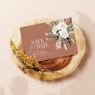 Matige rustige pampas eucalyptus botanische elegan save the date