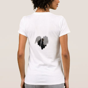 Matige Sketch Sprayed Heart Lijst T-shirt