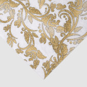 Matige smeltkroes goudwitte glitterbloemen tissuepapier (Detail)