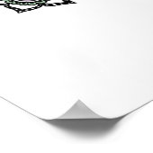 Matige spiraalbloemmandala poster (Hoek)